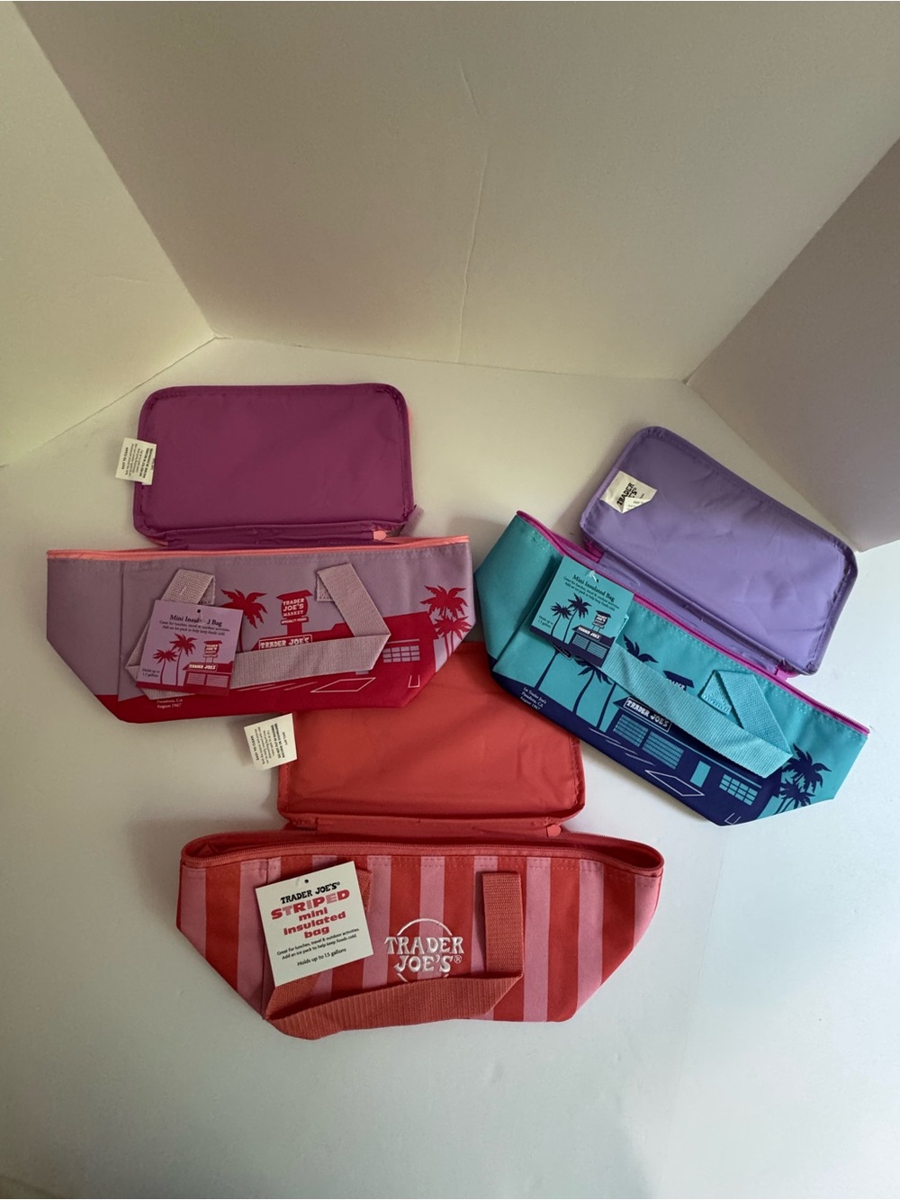Trader Joe’s 2026 Mini Insulated Tote Bag Set of 3 NWT Limited - Picture 2 of 14